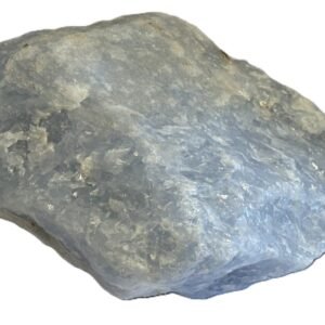 Natural rough blue calcite mineral specimen2 4 sians emporium Rough natural blue calcite crystal specimen showing soft sky blue colouration and raw crystalline texture